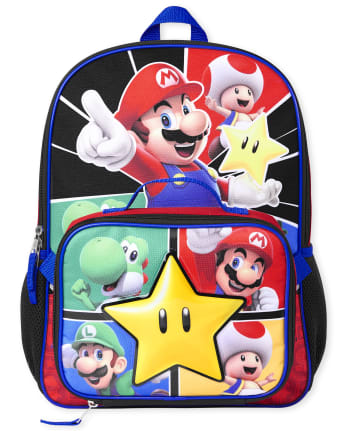 Boys Mario Backpack 2-Piece Set