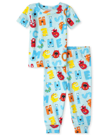 Unisex Baby And Toddler ABC Snug Fit Cotton Pajamas