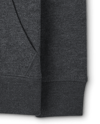 Sweat à capuche zippé en polaire pour garçon - OBSIDIAN