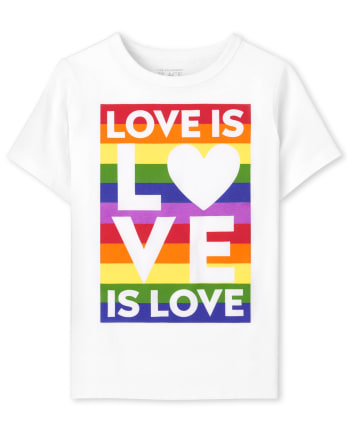 Camiseta unisex con estampado de orgullo familiar a juego para bebés y niños pequeños