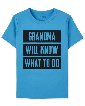Camiseta con estampado de abuela para bebés y niños pequeños