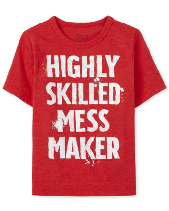 Baby And Toddler Boys Mess Maker Graphic Tee
