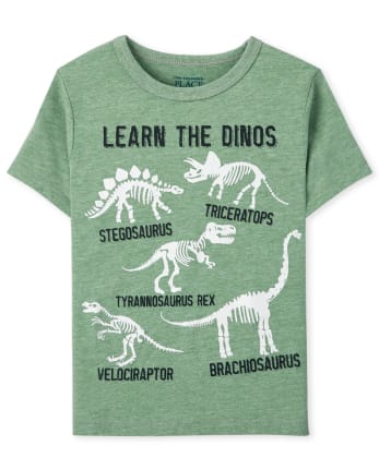 Camiseta con estampado de dinosaurios para bebés y niños pequeños