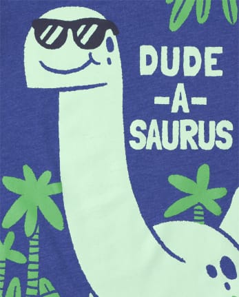Paquete de 3 camisetas con estampado de dinosaurio lindo para niños pequeños
