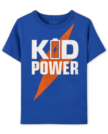 Baby And Toddler Boys Kid Power Graphic Tee