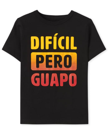 Camiseta estampada Dificil Pero Guapo para bebés y niños pequeños