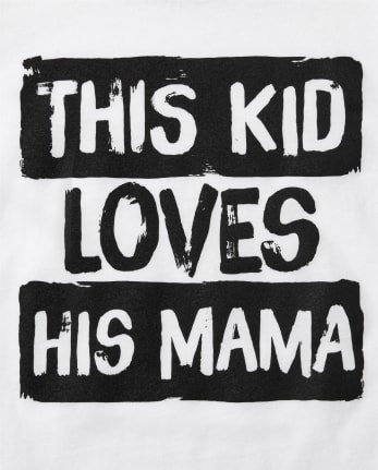 Camiseta estampada para bebés y niños pequeños ama a su mamá