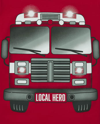 Camiseta con estampado de héroe local para bebés y niños pequeños
