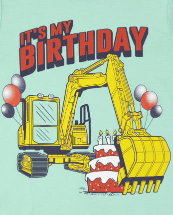 Camiseta con gráfico de camión de cumpleaños para bebés y niños pequeños