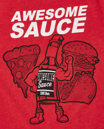 Camiseta estampada Awesome Sauce para niños