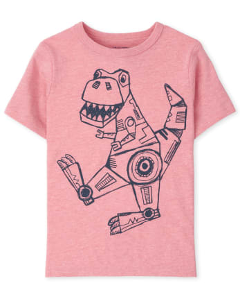 Toddler Boys Robot Dino Graphic Tee