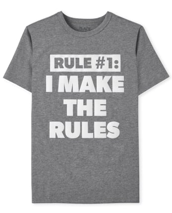 Boys Short Sleeve I Make The Rules Graphic Tee | The Children's Place