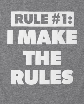 Camiseta con estampado de reglas para niños