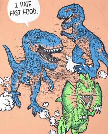 Boys Fast Food Dino Graphic Tee