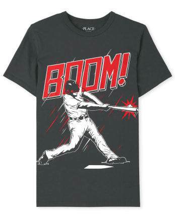 Boys Boom Baseball Graphic Tee