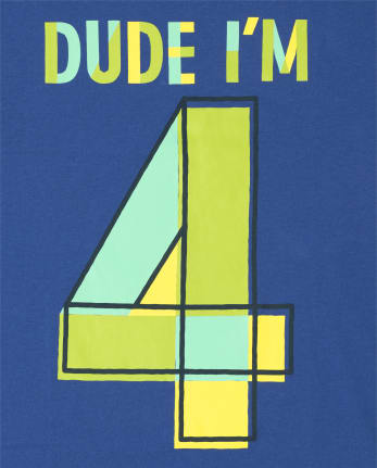 Boys I'm 4 Birthday Graphic Tee