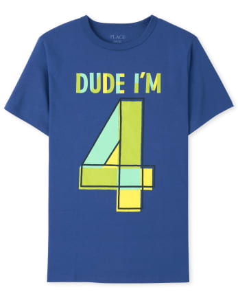 Boys I'm 4 Birthday Graphic Tee