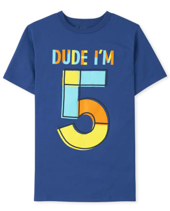 Boys I'm 5 Birthday Graphic Tee