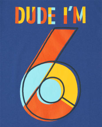 T-shirt graphique I'm 6 Birthday pour garçons