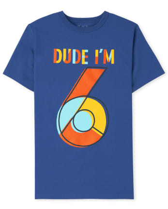 T-shirt graphique I'm 6 Birthday pour garçons