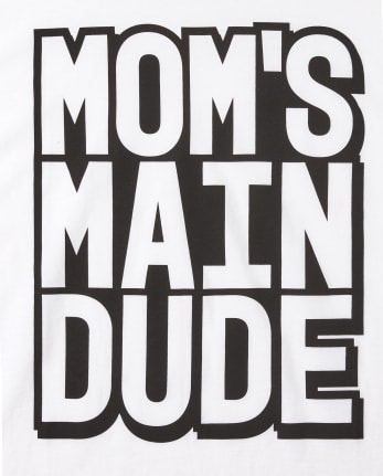 Camiseta estampada Mom's Dude para niños