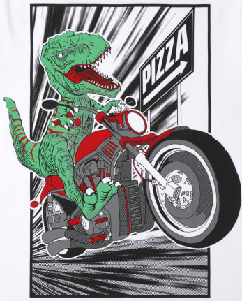Boys Dino Biker Graphic Tee