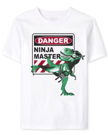 Camiseta gráfica Dino Ninja para niños