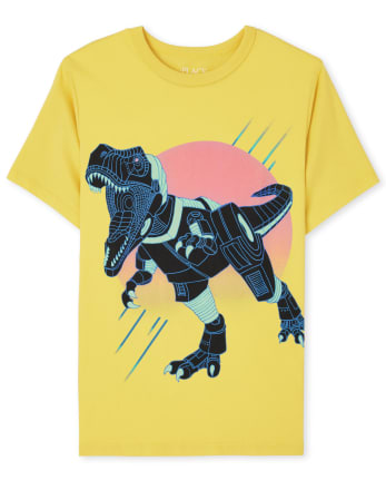 Camiseta con gráfico de dinosaurio para niños