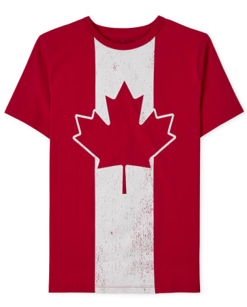 Boys Canada Day Maple Leaf Graphic Tee