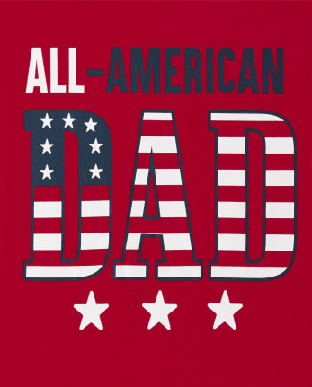 Camiseta estampada americana All American de la familia a juego para hombre