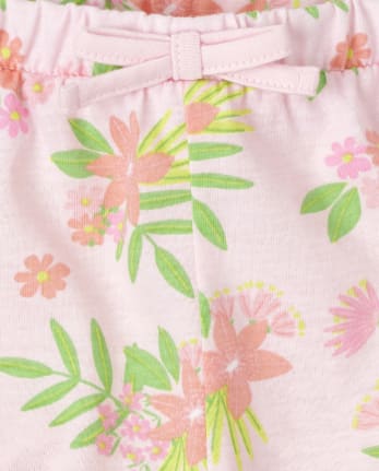 Baby Girls Tropical Ruffle Shorts 3-Pack