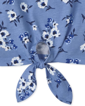 Girls Print Tie Front Tank Top 3-Pack