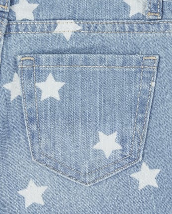 Shorts de mezclilla para niñas Americana Stars