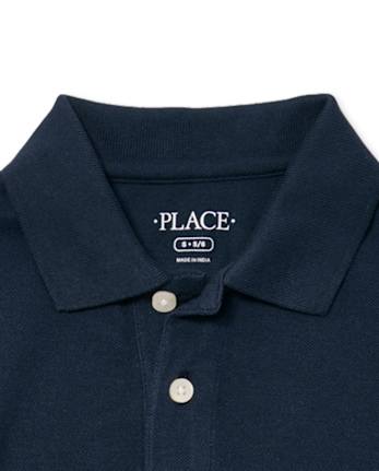 Polo de piqué uniforme para niños, paquete de 2