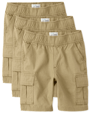 Boys Pull On Cargo Shorts -Pack