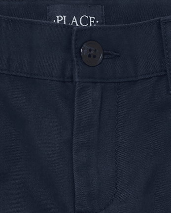 Boys Uniform Stretch Chino Shorts 3-Pack - Husky - NEW NAVY