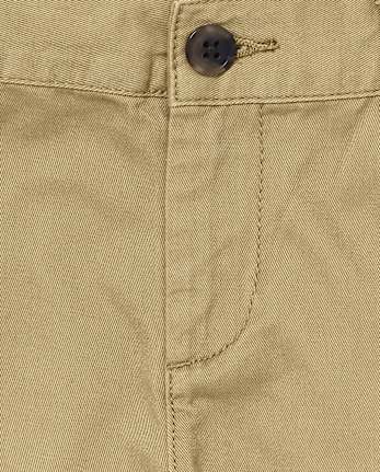 Boys Uniform Stretch Chino Shorts 3-Pack - FLAX