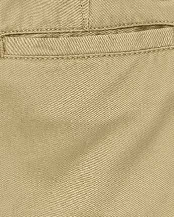 Boys Uniform Stretch Chino Shorts 3-Pack - FLAX