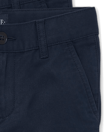 Boys Uniform Stretch Chino Shorts 3-Pack - NEW NAVY