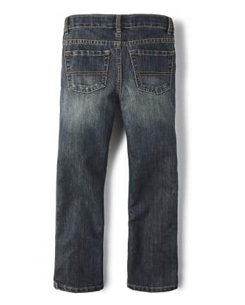 Boys Non-Stretch Bootcut Jeans 4-Pack - Slim