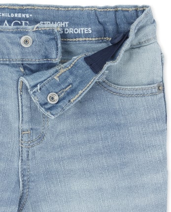 Jeans rectos elásticos para bebés y niños pequeños