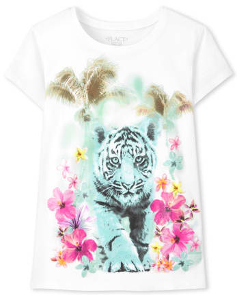Tiger Print Clothes Kids, Girls Tiger Print Shirt
