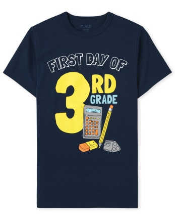 Camiseta gráfica de tercer grado para niños