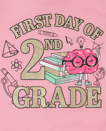 Girls Second Grade Graphic Tee