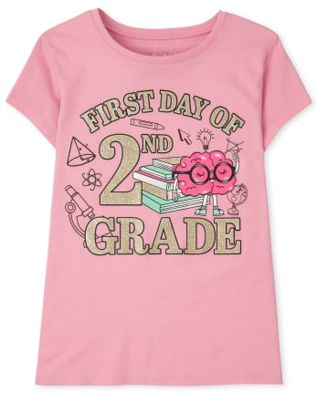 Girls Second Grade Graphic Tee