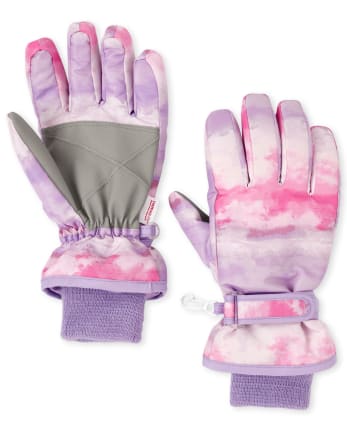 Girls Tie Dye Ski Gloves