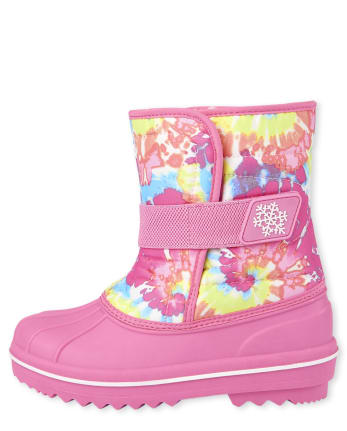Girls Tie Dye Snow Boots
