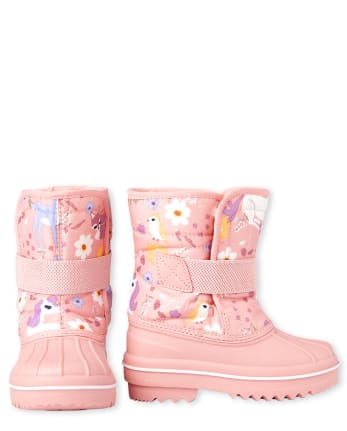 Toddler Girls Unicorn Snow Boots
