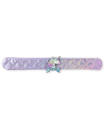 Girls Rainbow Unicorn Slap Bracelet
