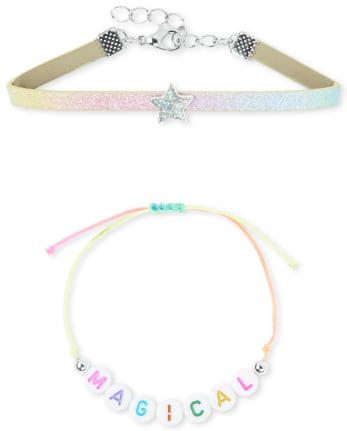 Girls Rainbow 8-Piece Jewelry Set